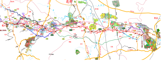 通江高速公路规划图图片